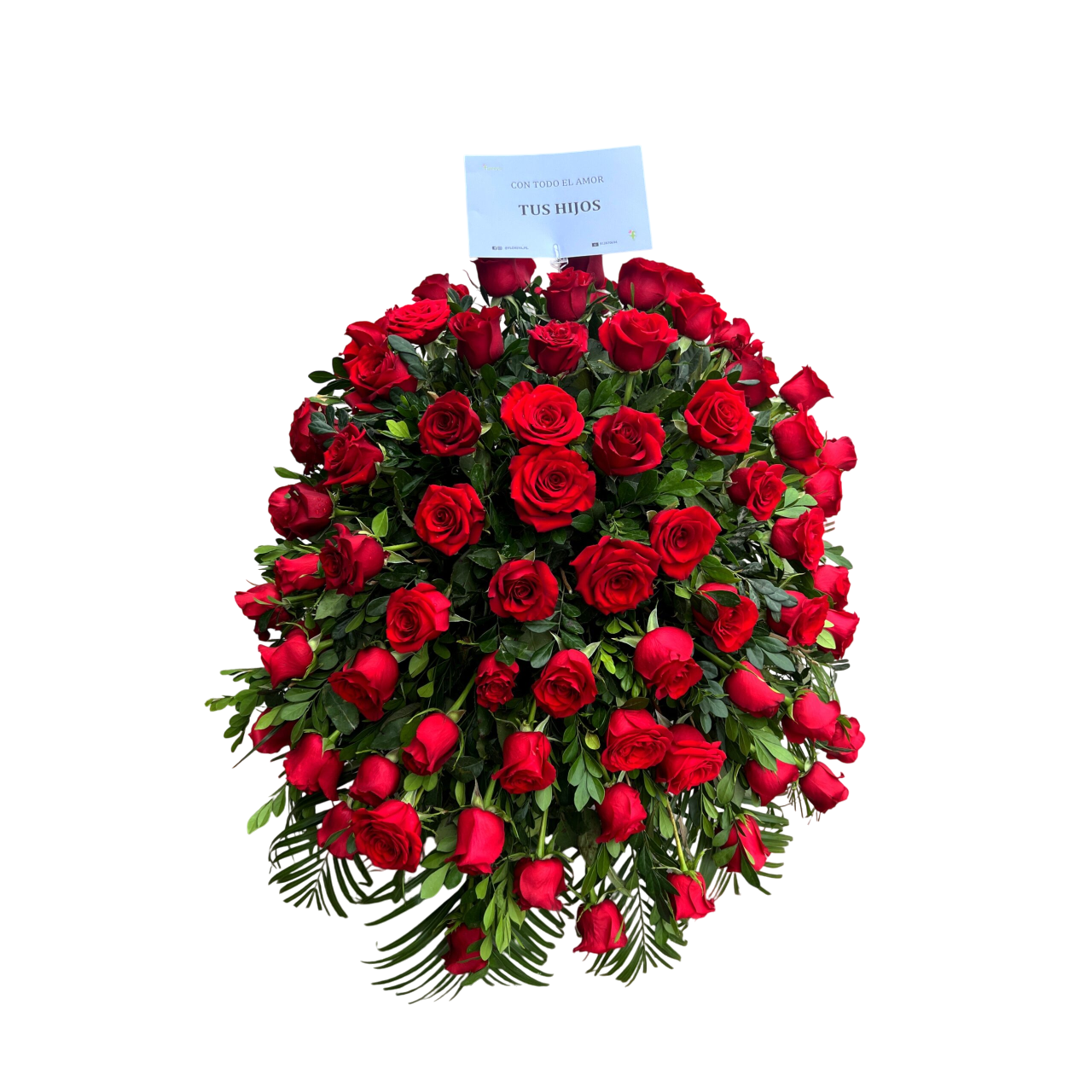 Manto Fúnebre de Rosas Rojas Premium